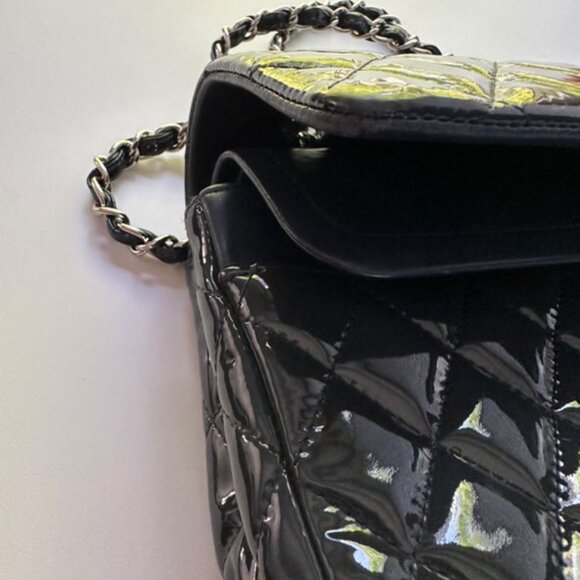 Chanel Black Patent Classic Flap Bag - Picture 3 of 8